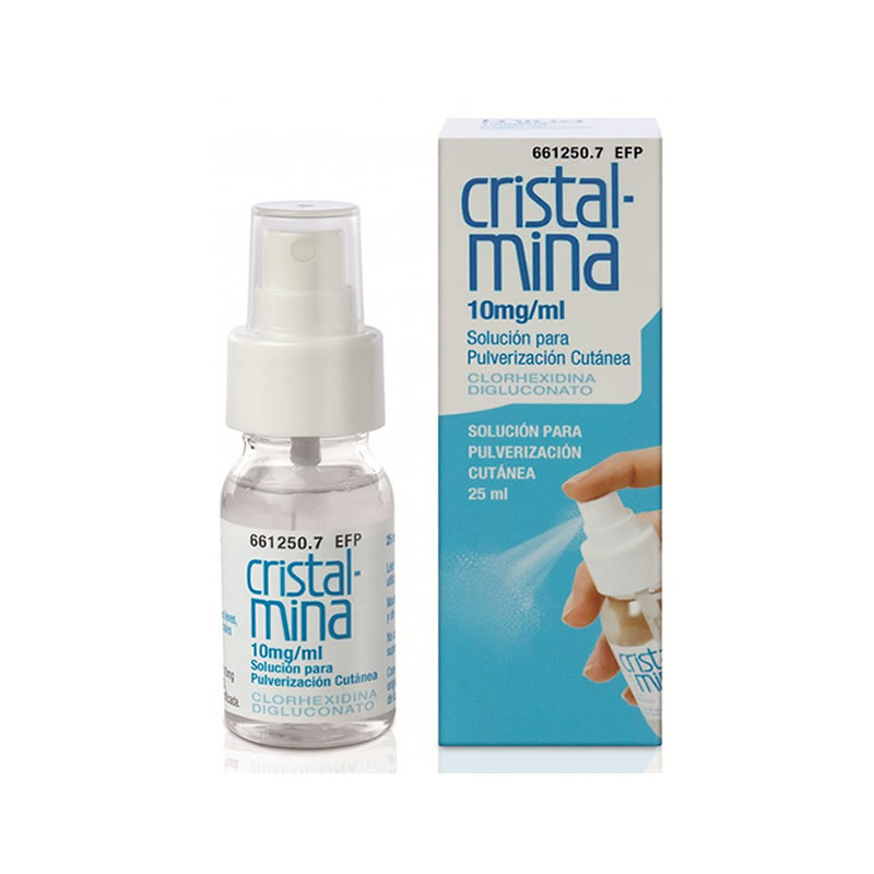 CRISTALMINA 10 MG/ML SOLUCION PARA PULVERIZACION CUTANEA 1 FRASCO 25 ML