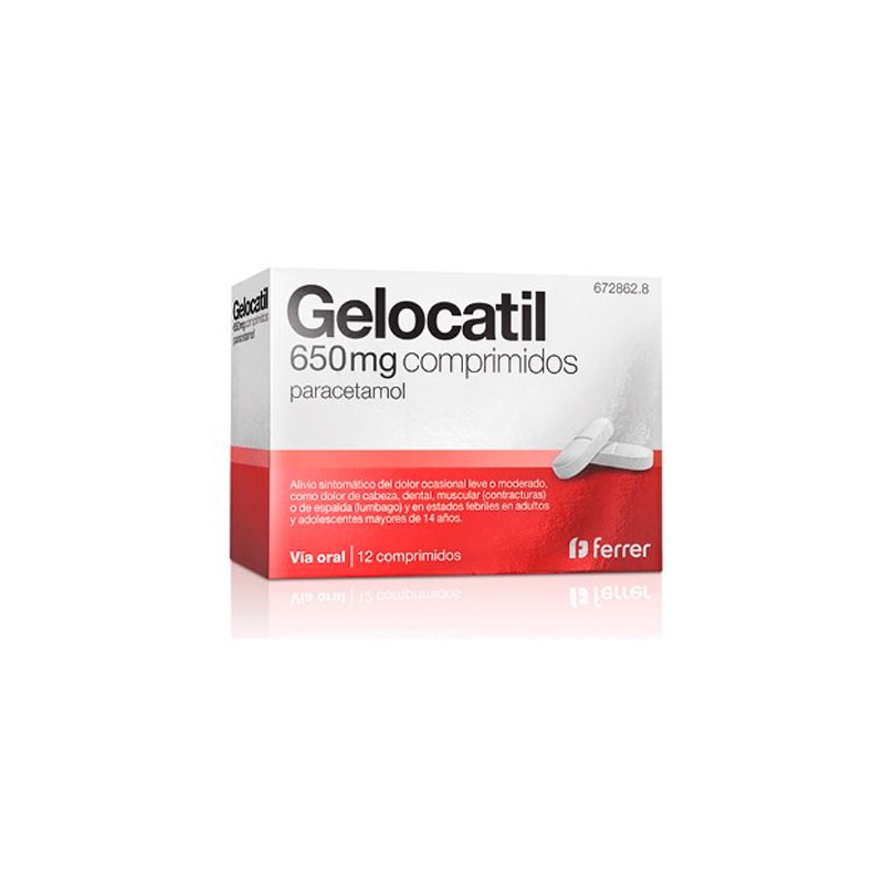 GELOCATIL 650 MG 12 COMPRIMIDOS (TIRAS)