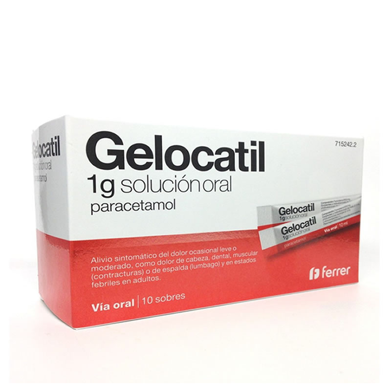 GELOCATIL 1 G 10 SOBRES SOLUCION ORAL