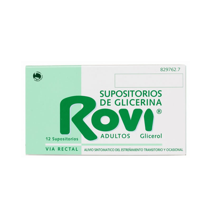 SUPOSITORIOS DE GLICERINA ROVI ADULTOS 3,36 G 12 SUPOSITORIOS